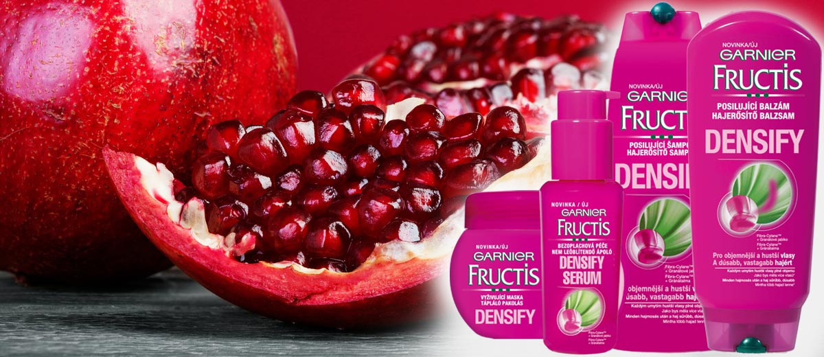 Garnier představuje novou řadu péče o vlasy Fructis Densify, která slibuje dodat vlasům skutečný objem. Kompletní péče obsahuje 4 produkty.