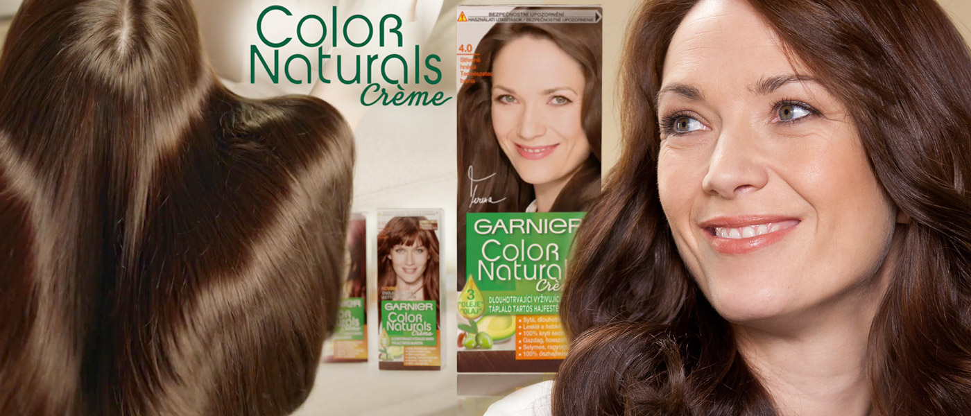 Známá česká herečka Tereza Kostková se stala tváří barev na vlasy pro domácí barvení vlasů se 100% krytím šedin – Garnier Color Naturals.