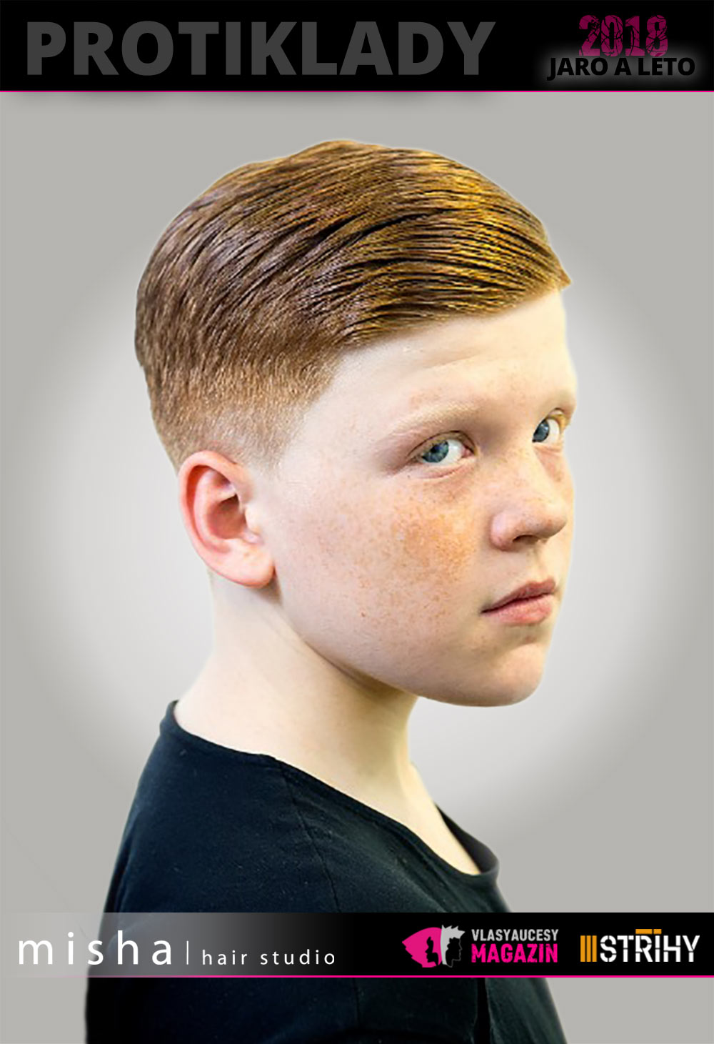 Klučičí střih 2018 z kolekce Protiklady Misha/hair Studio.